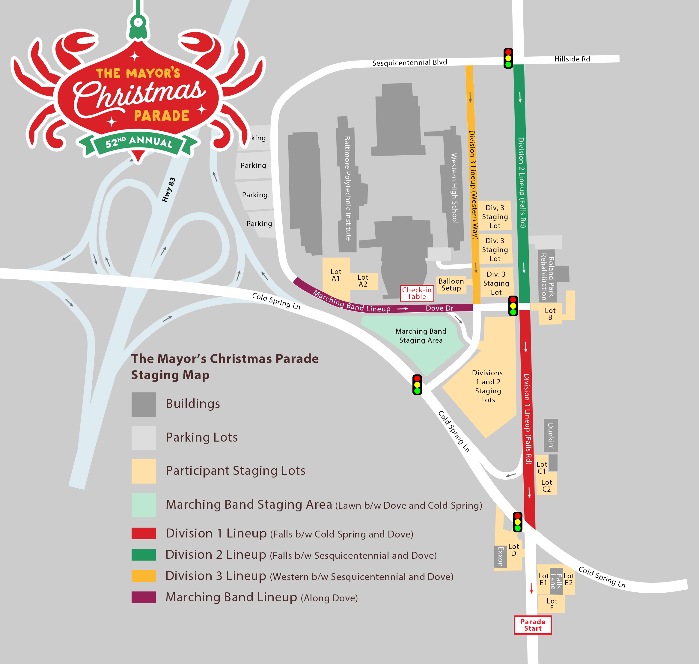 Staging Map Staging Area Map | The Mayor's Christmas Parade
